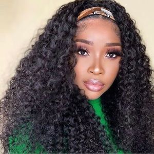 Headband wig human hair